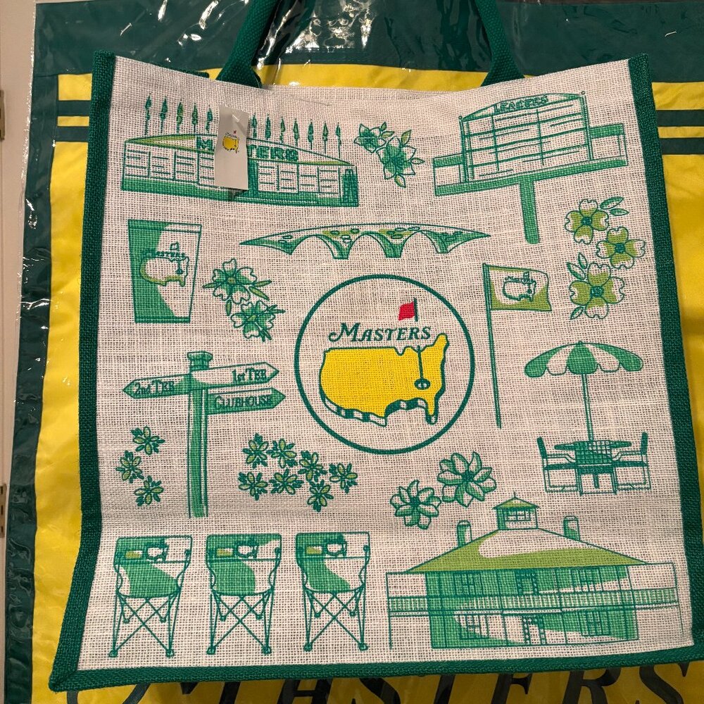 2025 MASTERS' GREEN JUTE TOTE